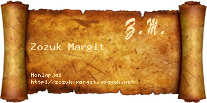 Zozuk Margit névjegykártya